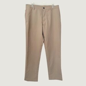Banana Republic Mens Core Temp Chino Pants Khaki Tan Slim Fit 34x30